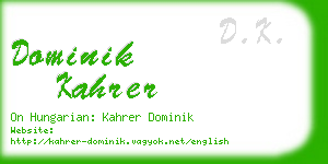 dominik kahrer business card